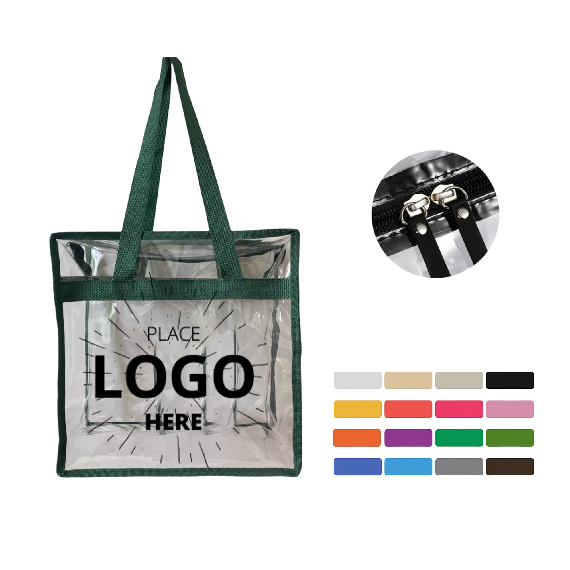 Clear Tote Bag With Zipper 1