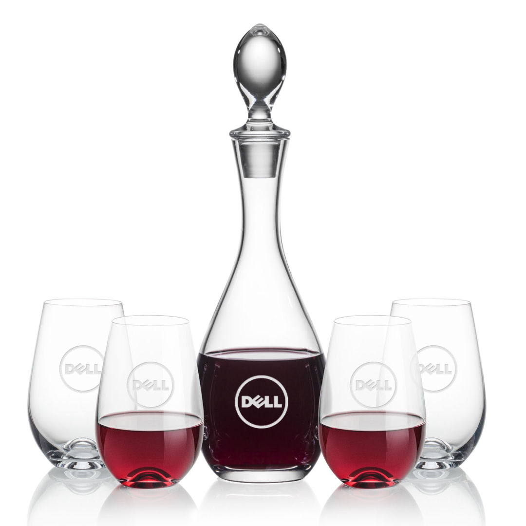 Malvern Decanter & Boston Stemless Wine 6