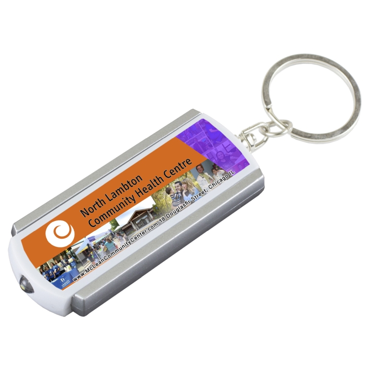 "Voyager FC" PhotoImage ® Full Color Imprint Slim Keyholder Keylight with Bright White LED Light 12