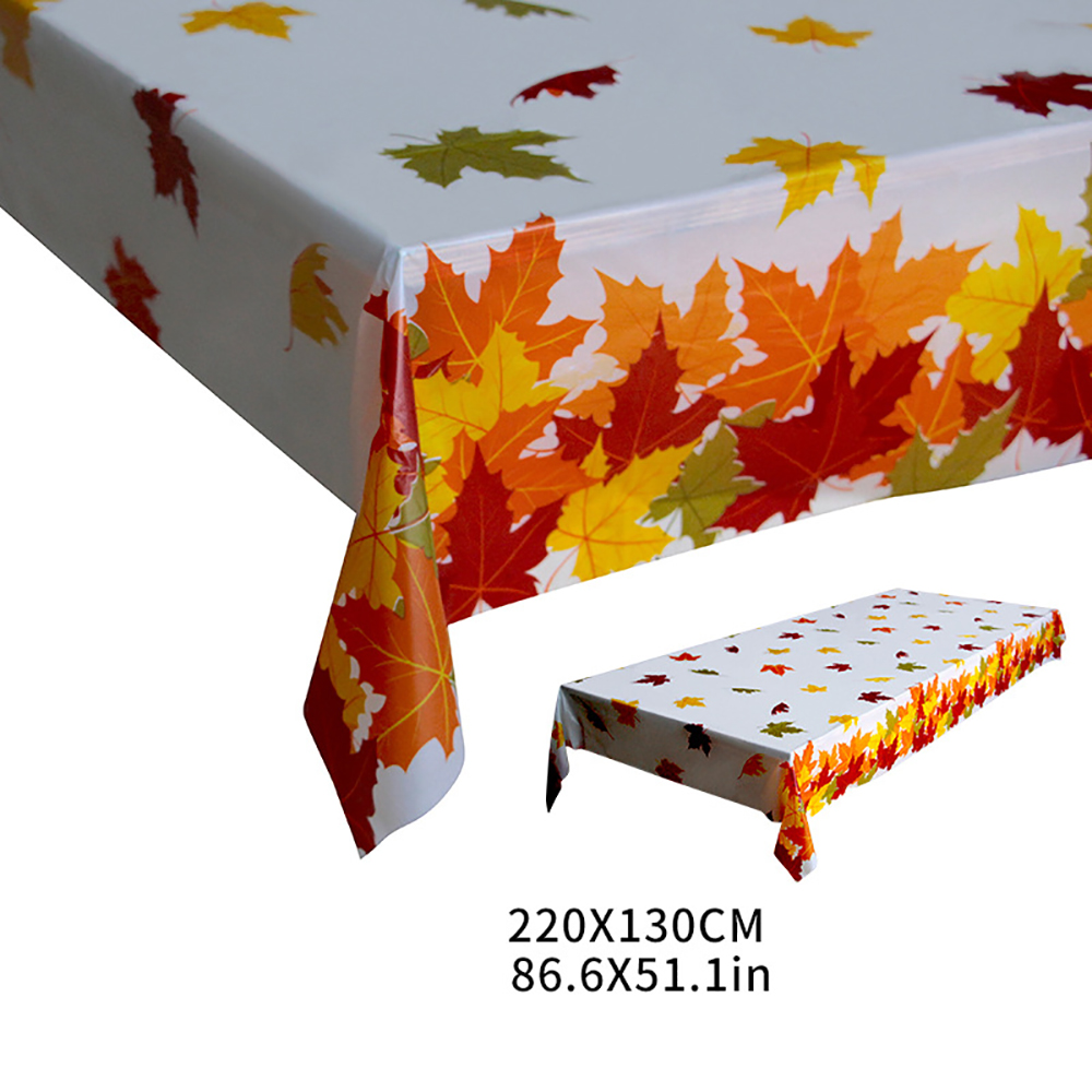 220x130CM Thanksgiving Day Maple Leaf Table Cloth 2