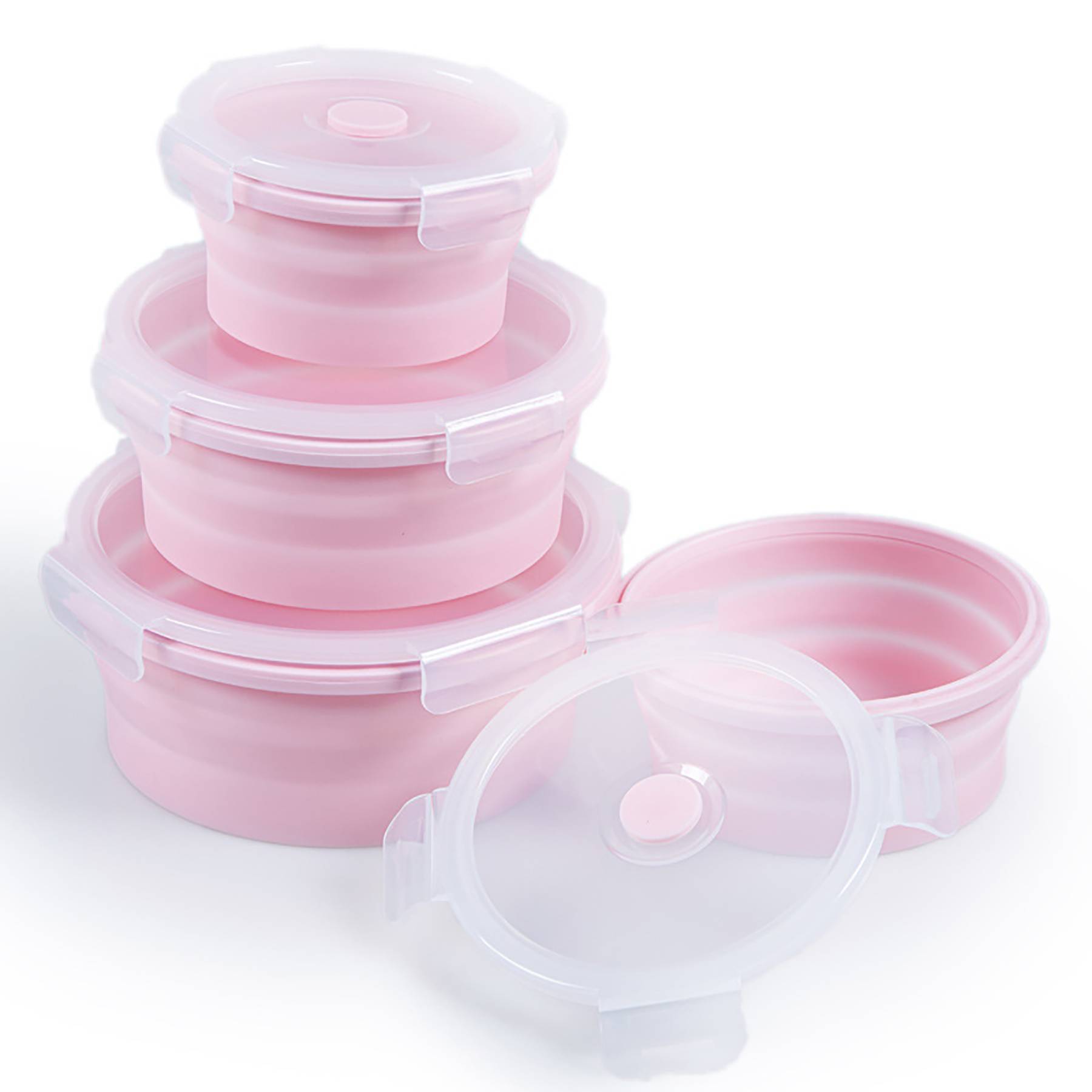 Collapsible Containers Set of 4 Round Silicone Bowl 6