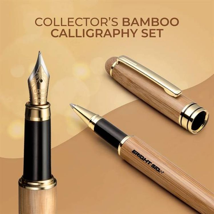 Eco-Friendly Bamboo Ballpoint Pen & Case Set 3