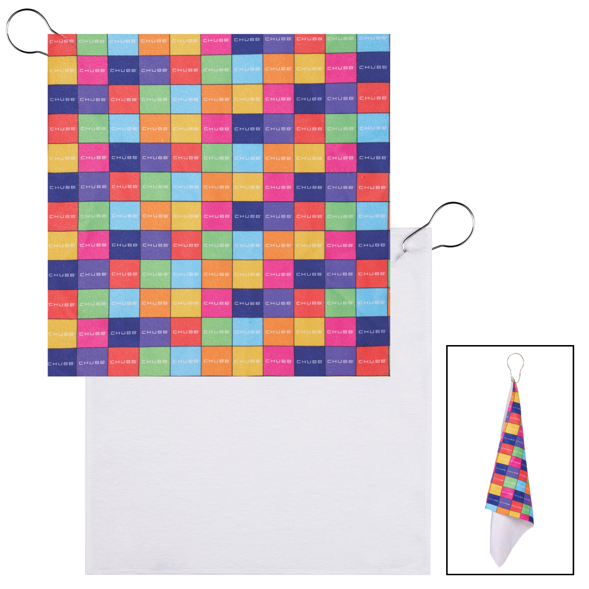 300 gsm Recycled RPET Golf Towel w/ Full Color Dye Sublimation 1