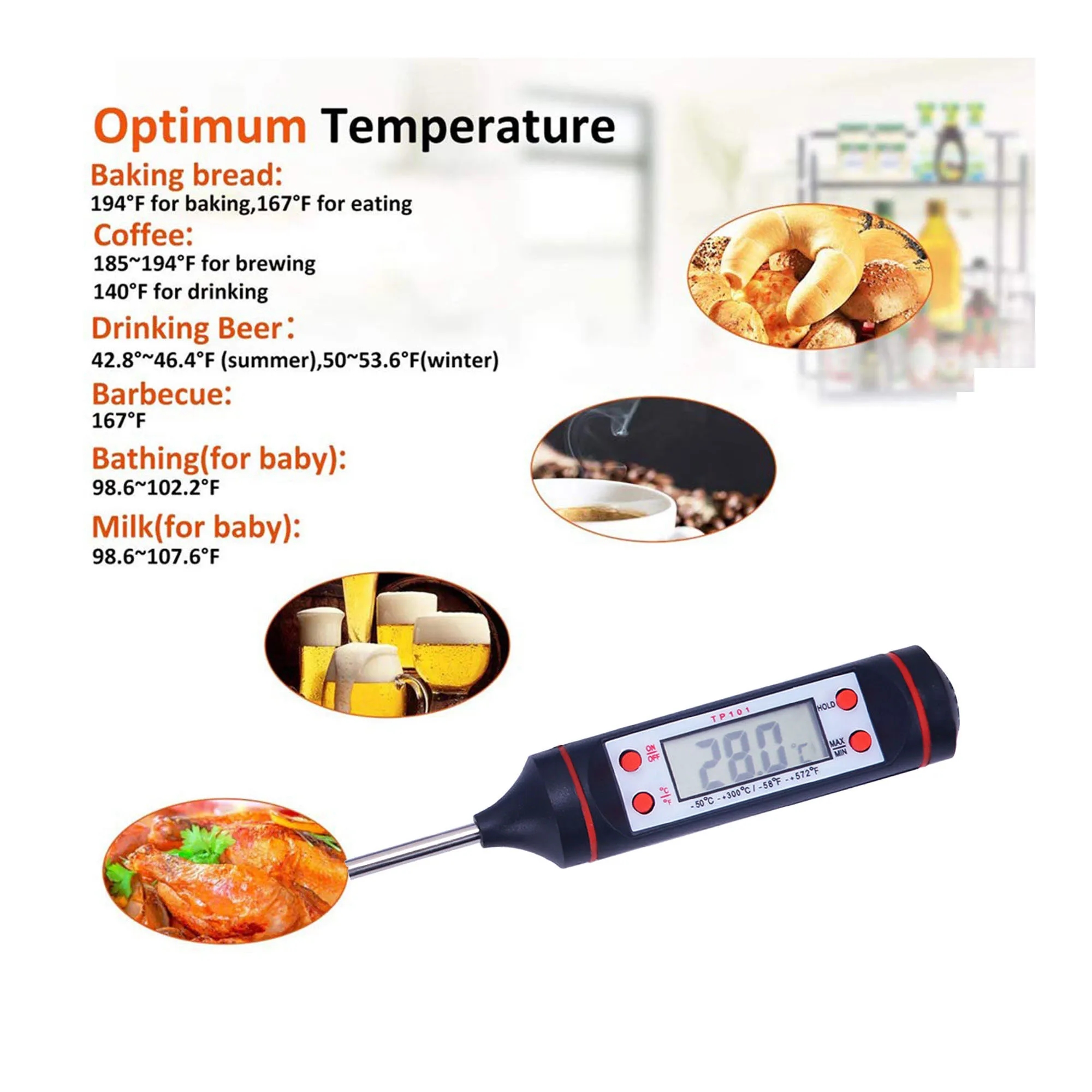 BBQ Digital Meat Thermometer For Cooking 2
