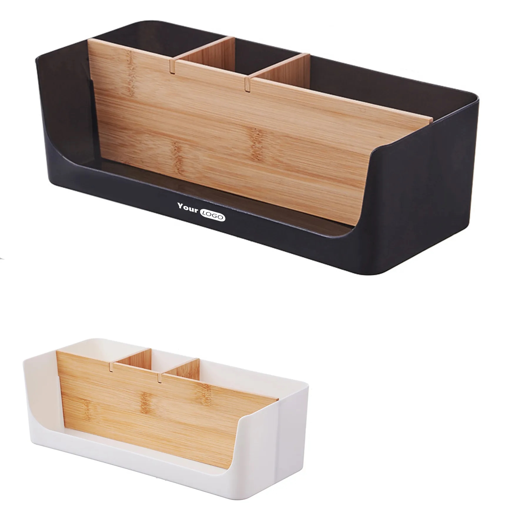 Plastic U-Shaped Large Rectangular 4-Compartment Tabletop St 2