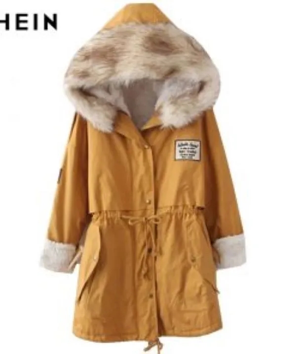 Autumn/Winter Parka with Faux Fur Hood 2