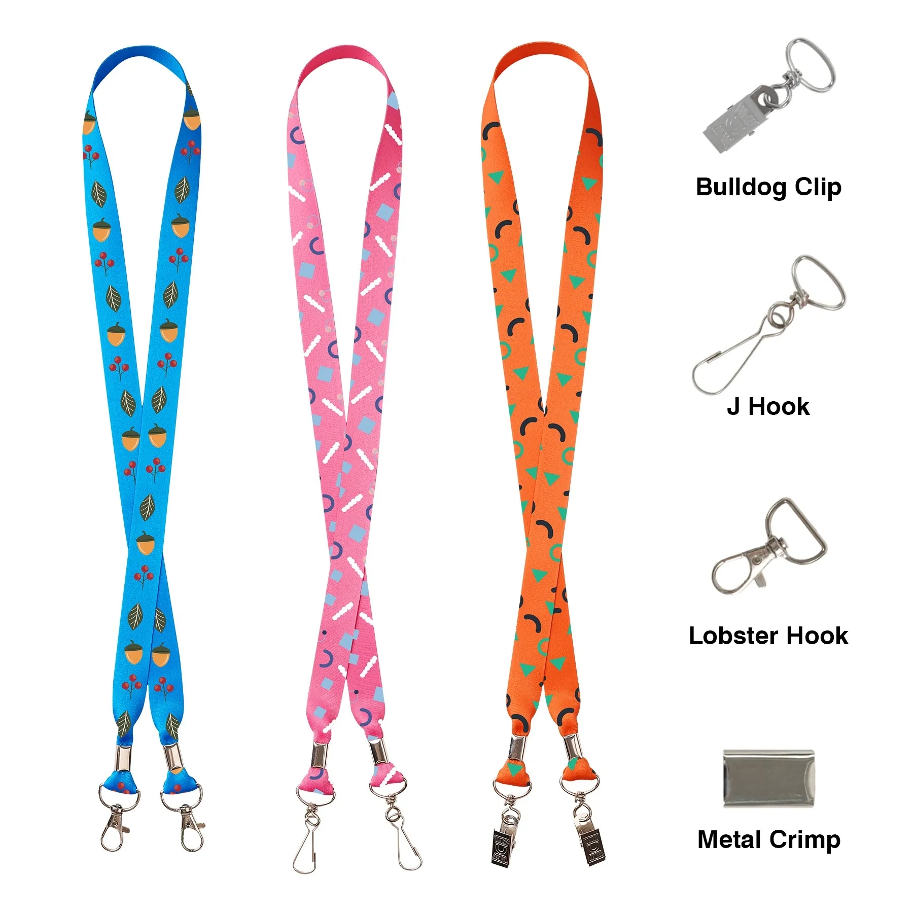 3/4" Custom Open Ended Polyester Lanyard w/ Badge Holder 5