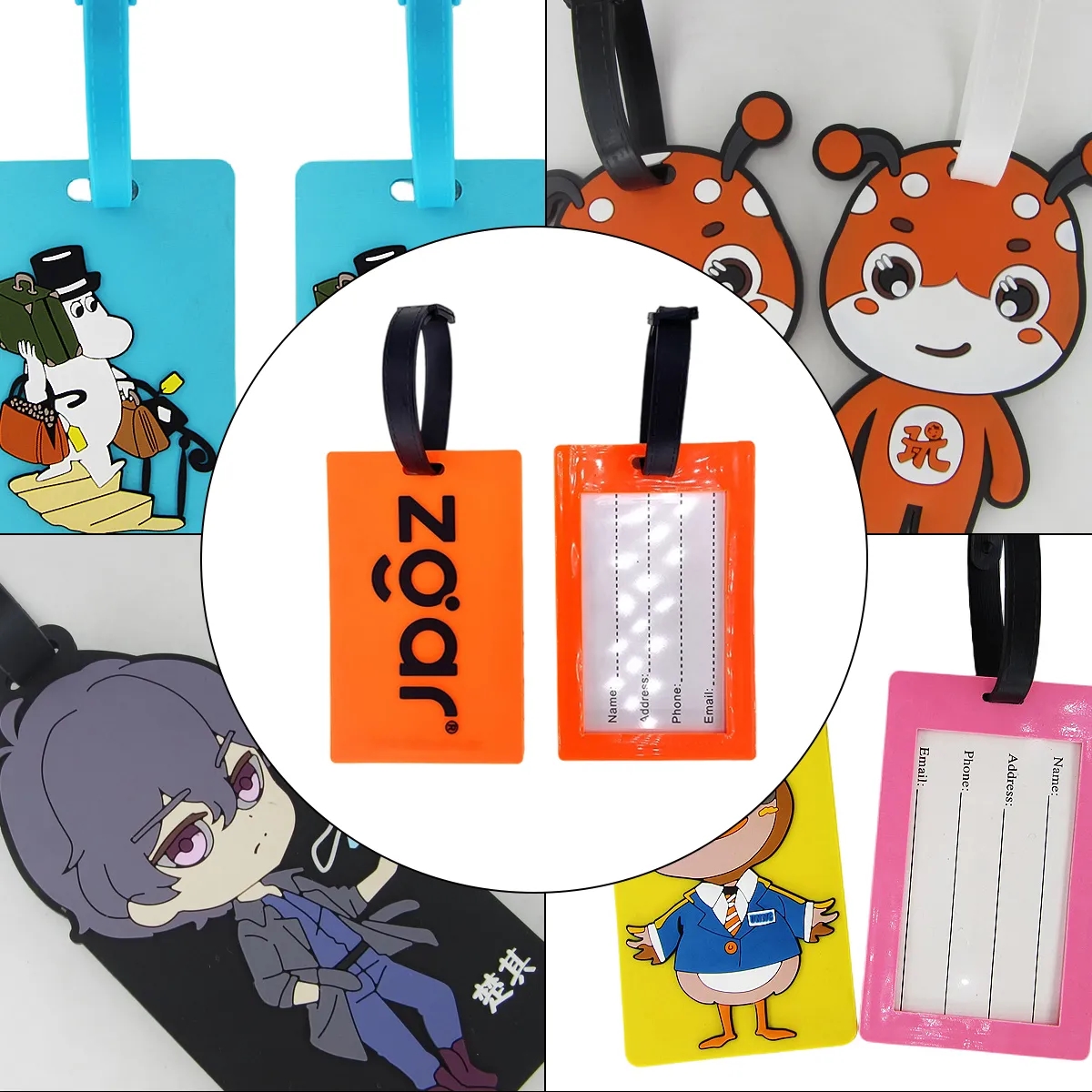 Silicone Luggage Tag With ID Card Window 6