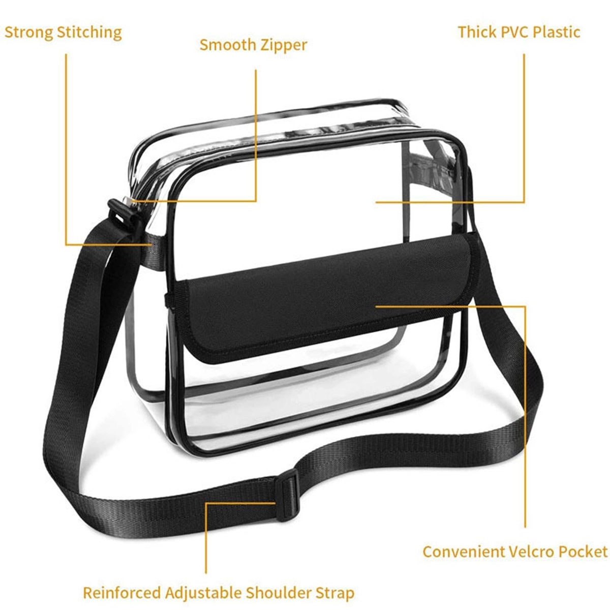 Custom Large Durble Transparent PVC Shoulder Bag 3