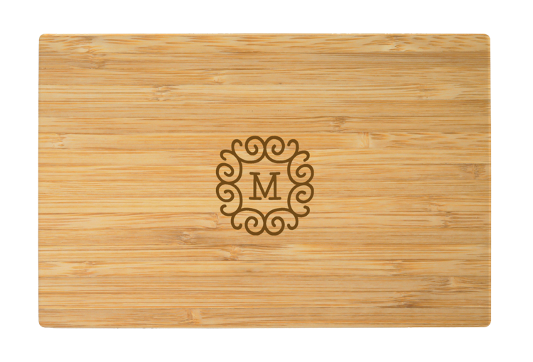 17" Rectangle Bamboo Cutting Board Thick Style 2