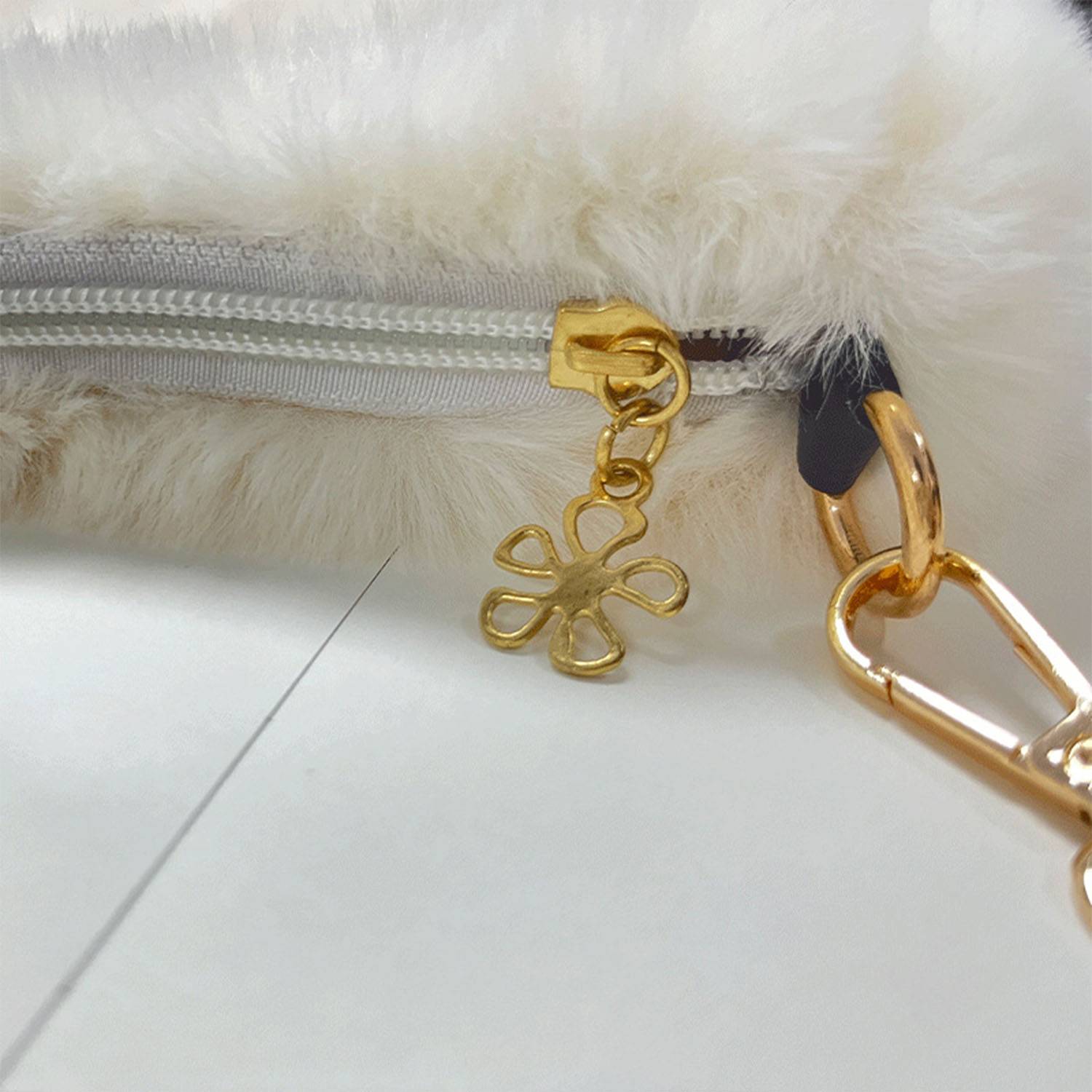 Plush imitation rabbit fur shoulder bag 6