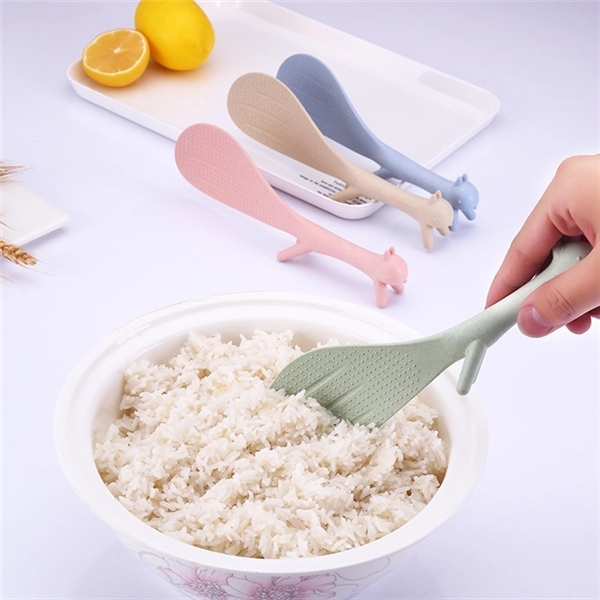 Wheat Squirrel Shape Standing Spoon 1
