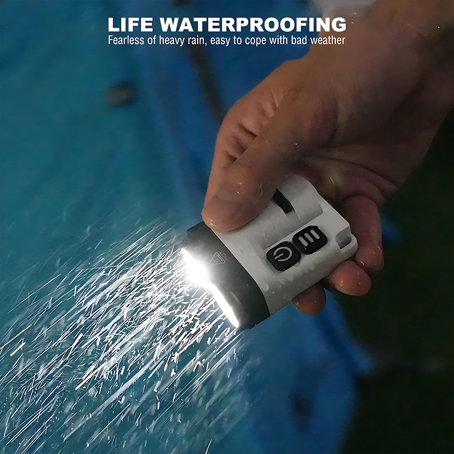 Outdoor Waterproof Aluminum Alloy Flashlight with Clip 2