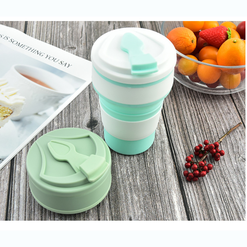 500ML Silicone Collapsible Cup Foldable Mug Portable Camping Cup 7