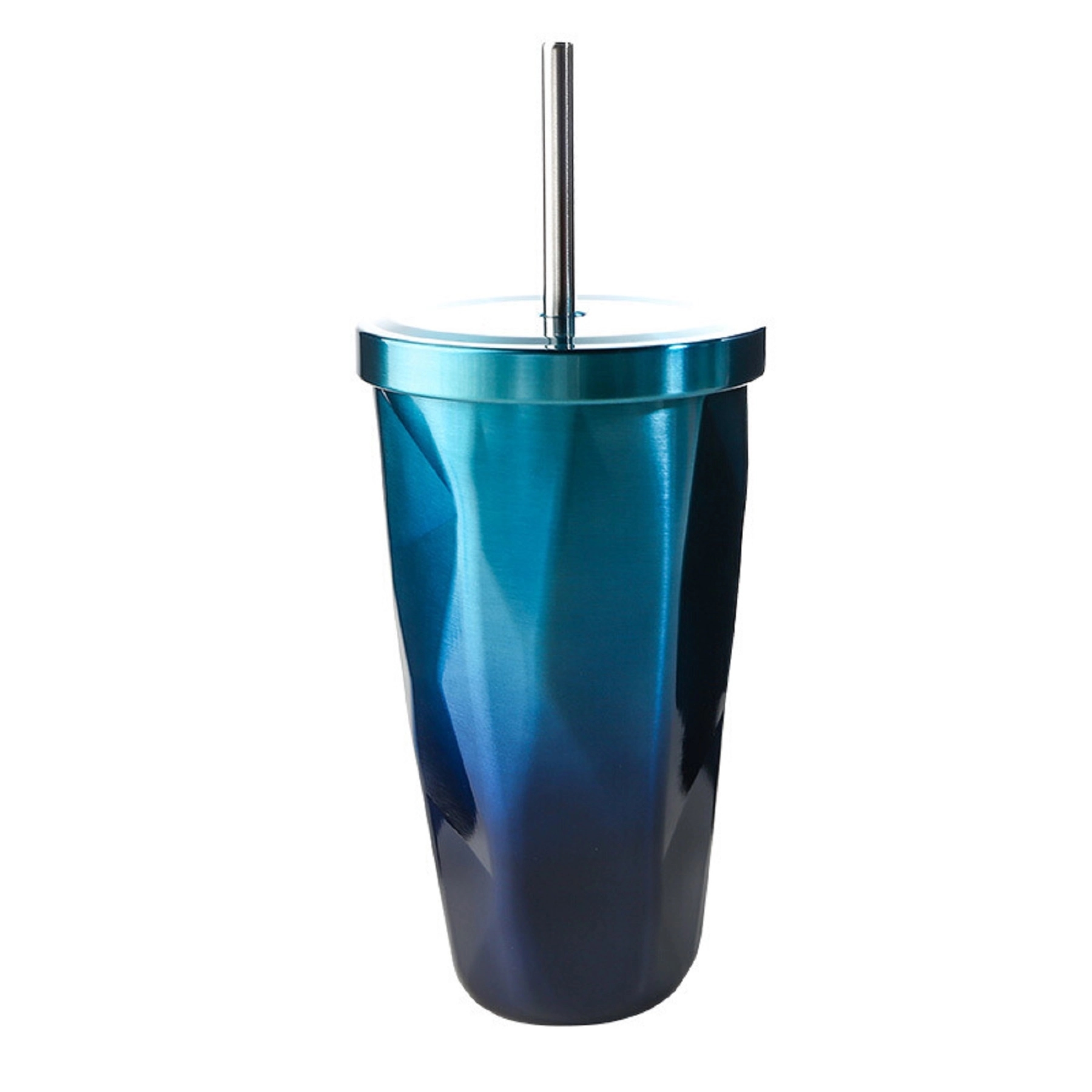 17 oz Irregular Stainless Steel Straw Mug 5