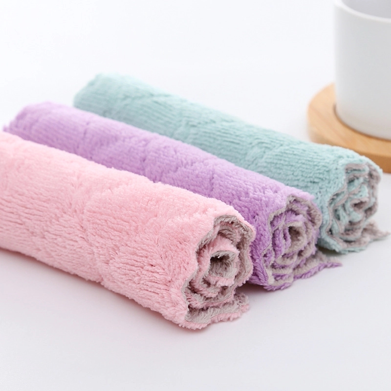 Custom Gift Coral Fleece Kitchen Towel & Dish-cloth 10