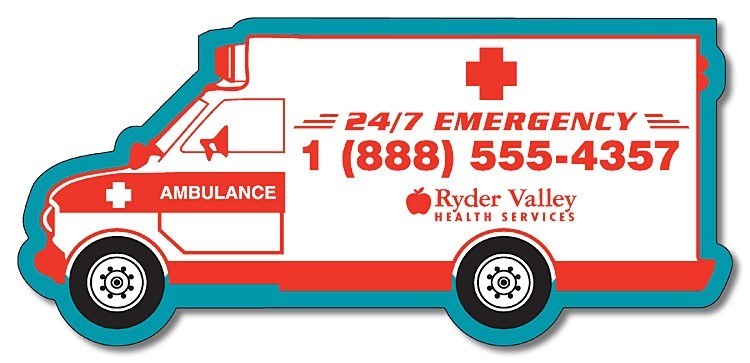 Magnet - 5.25x2.42 Ambulance Shape - 30 mil. 2