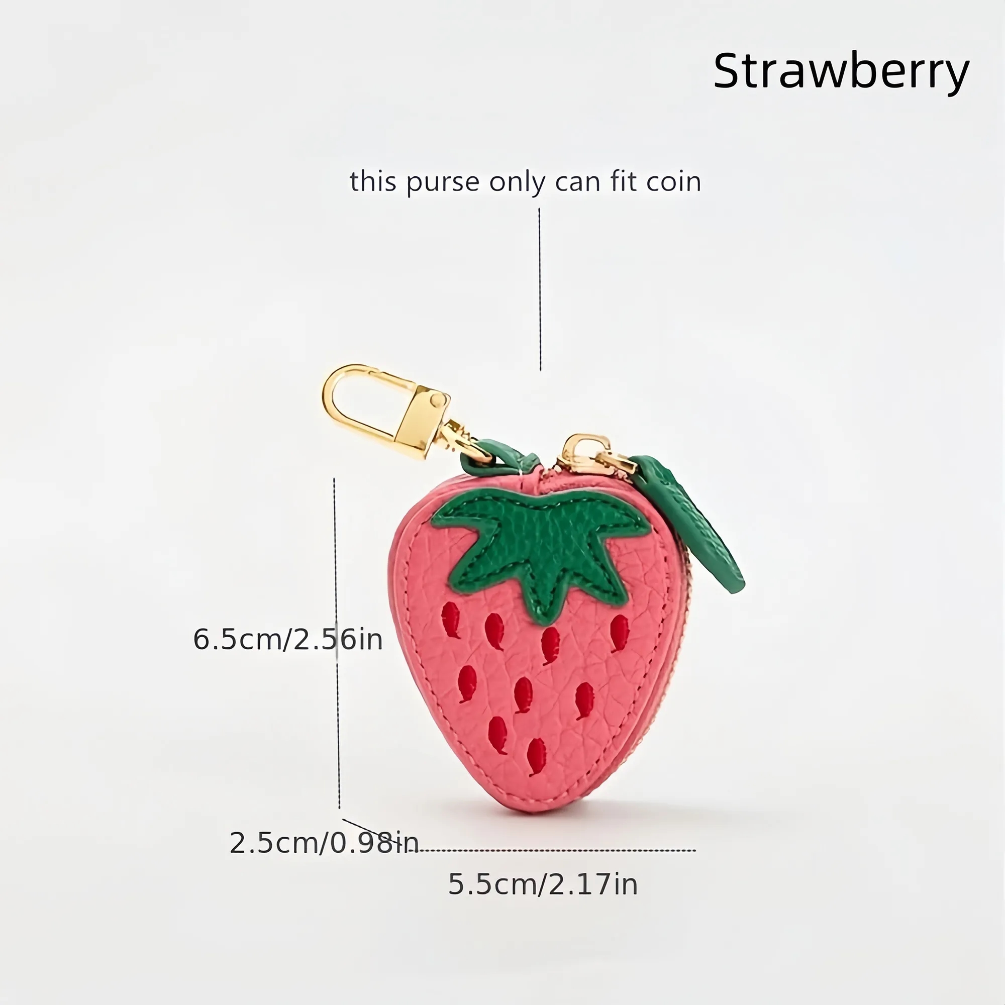 Fruit Shaped Coin Pouch, Mini Wallet Keychain Jewelry Holder 6