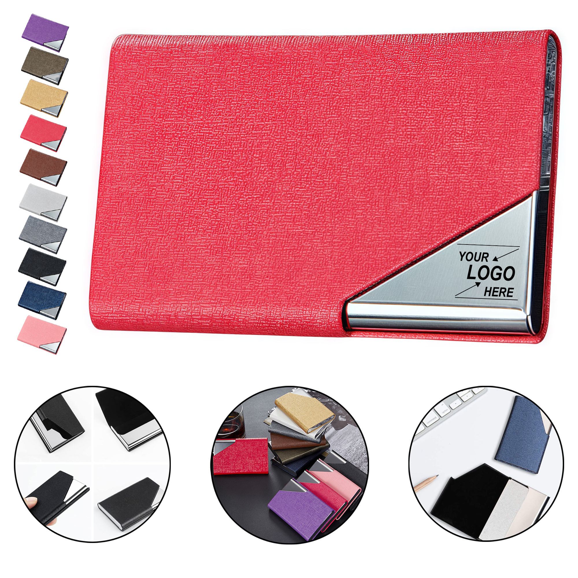 Stainless Steel Business Card Holder with Strong Magnetic Closure 4