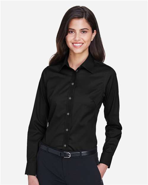 Women's Crown Collection® Solid Stretch Twill Woven Dress Shirt - DG530W 25