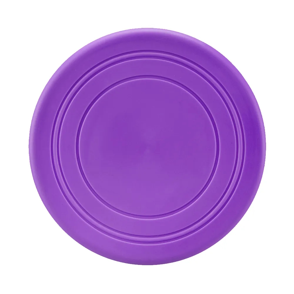 7 in Interactive Lightweight Dog Flying Disc Toy Soft Rubber 2