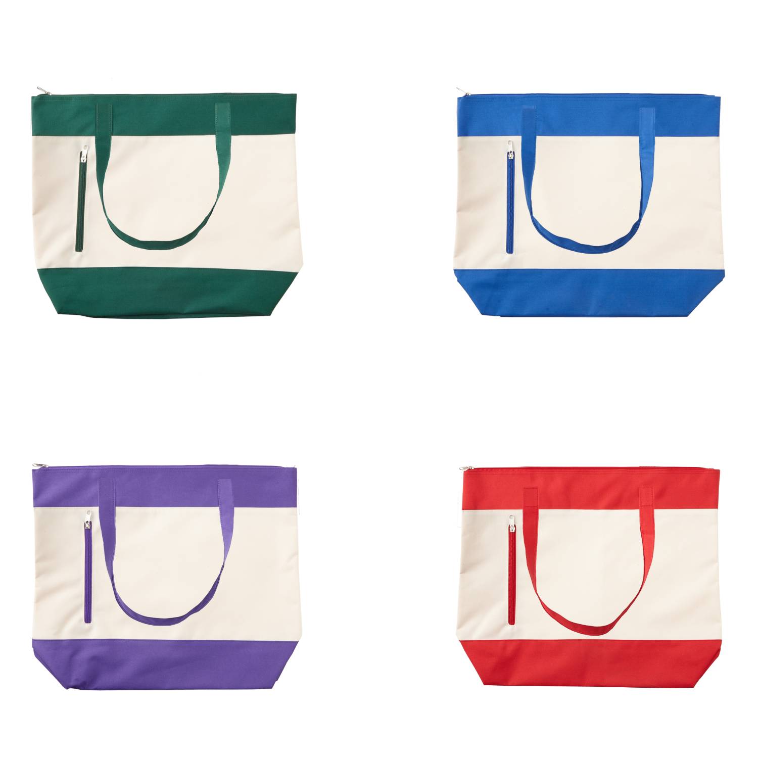 Polyester Zipper Beach Tote Bag, custom tote bag with logo imprint 4
