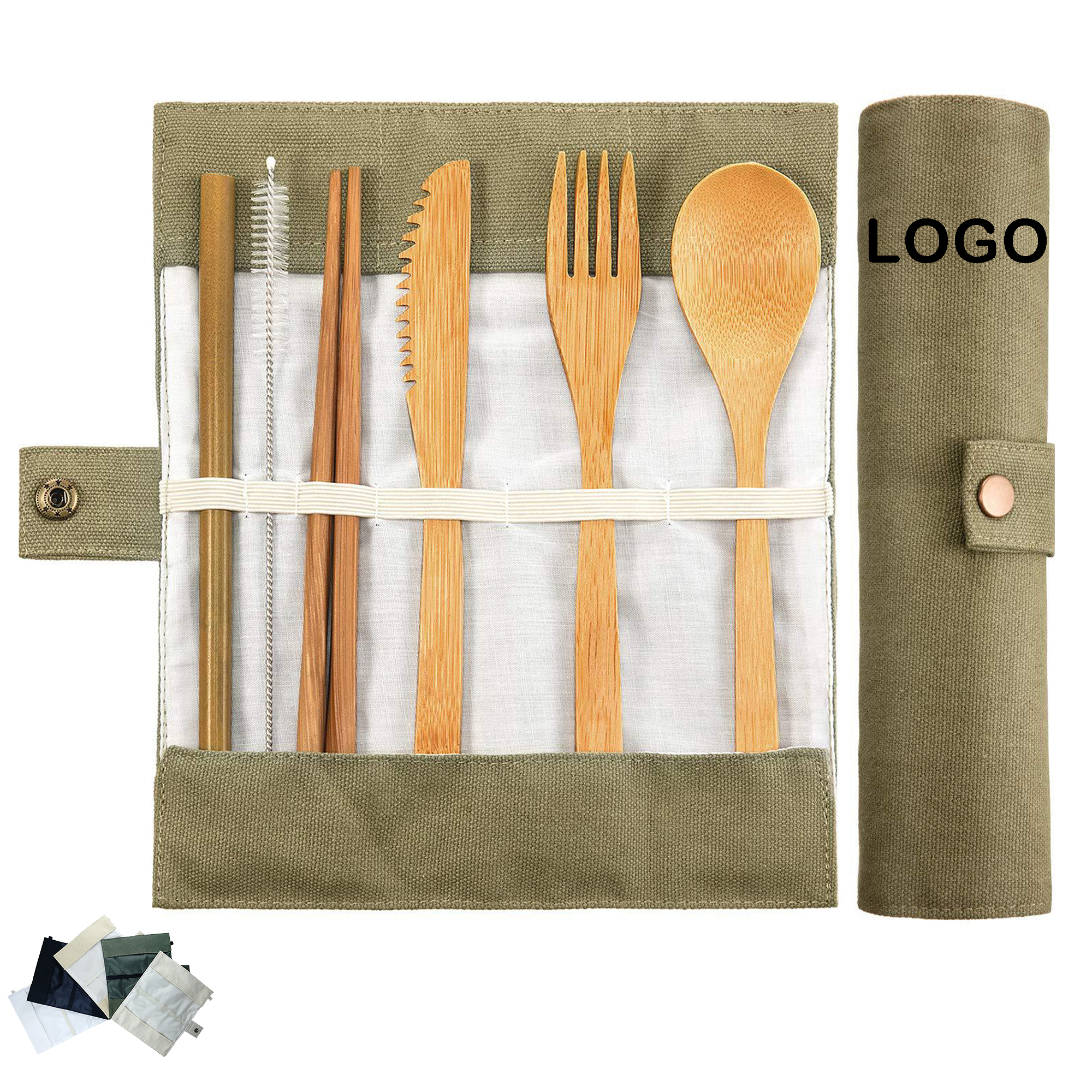 Customizable Bamboo Cutlery Kit 1