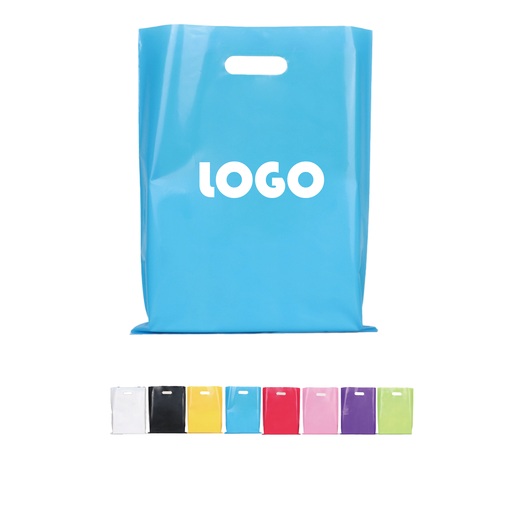 Plastic Die Cut Tote Bags 1