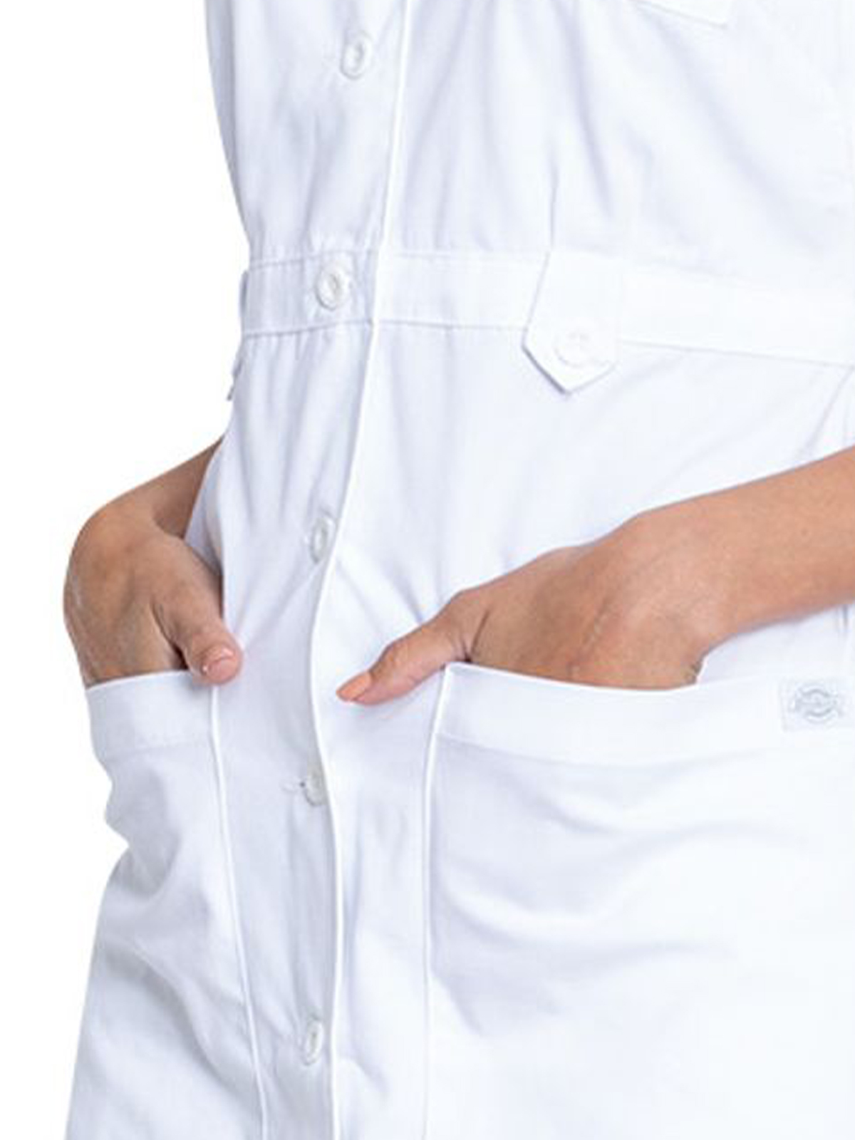 EDS Professional Whites Women's Button Front Dress