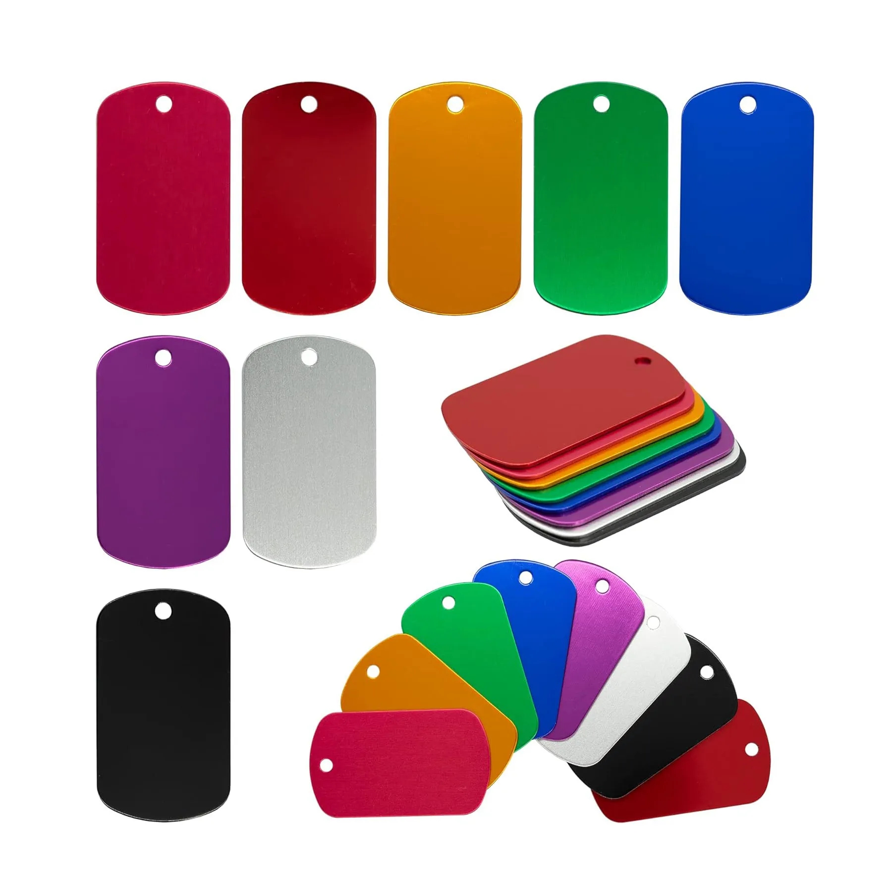 Aluminum Rectangle Blank Tags 2
