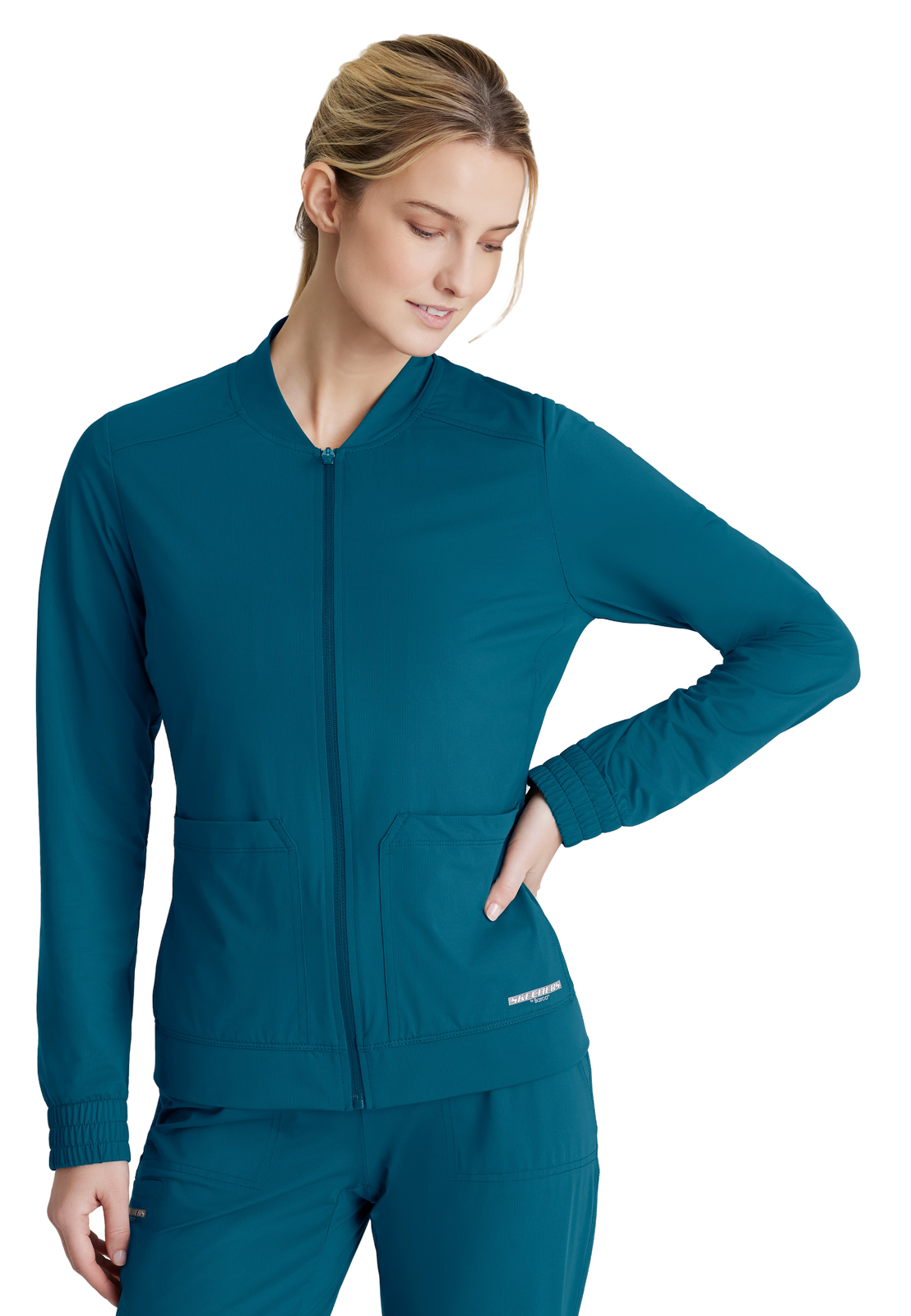 Skechers Slip-Ins - Women's Three-Pocket Zip-Up Contour Warm-Up Scrub Jacket 4
