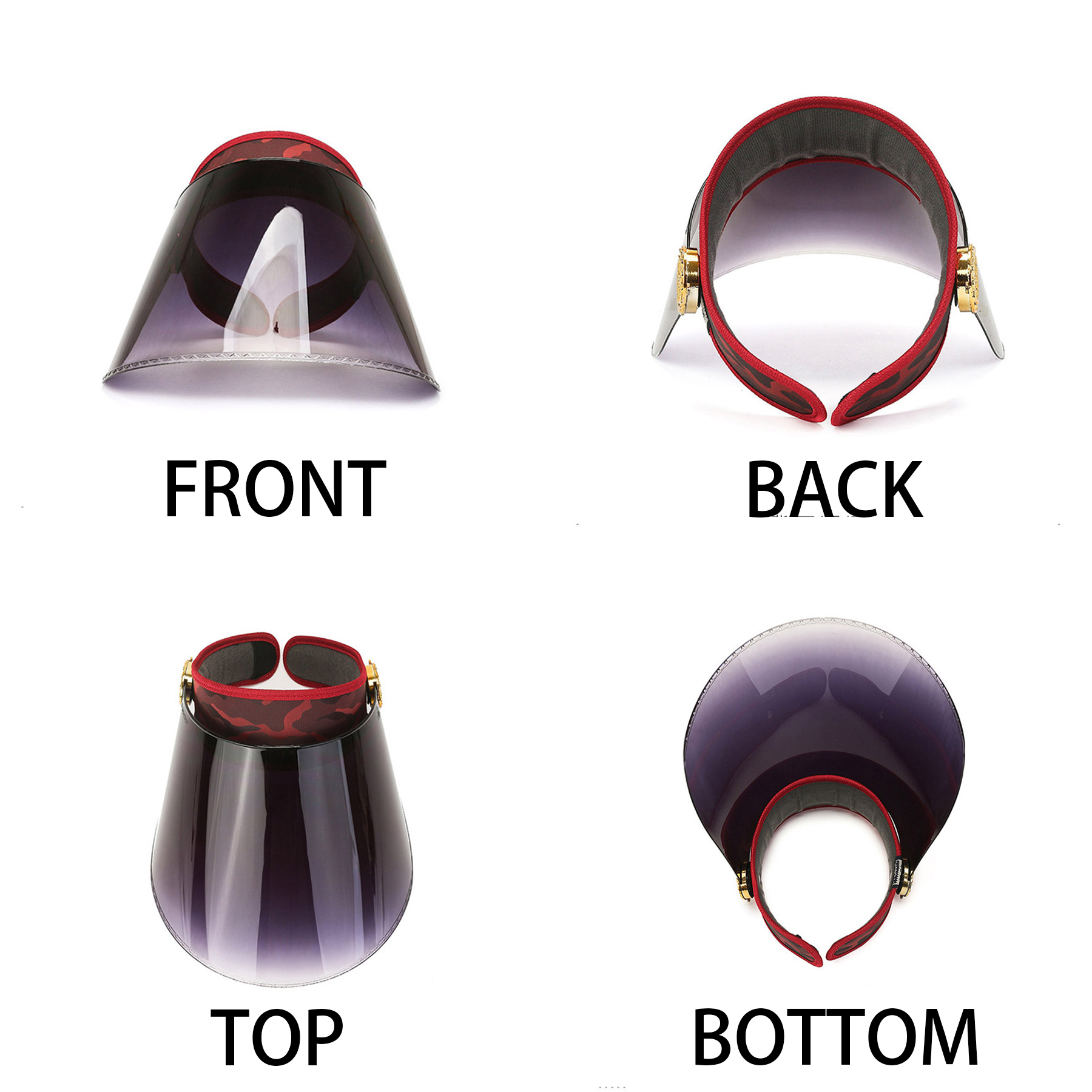 Plastic Large Brim Sun Hat 1