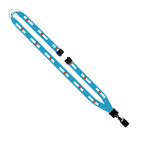 1/2" Dye-Sublimated Lanyard with Plastic Clamshell and Plastic O-Ring 24