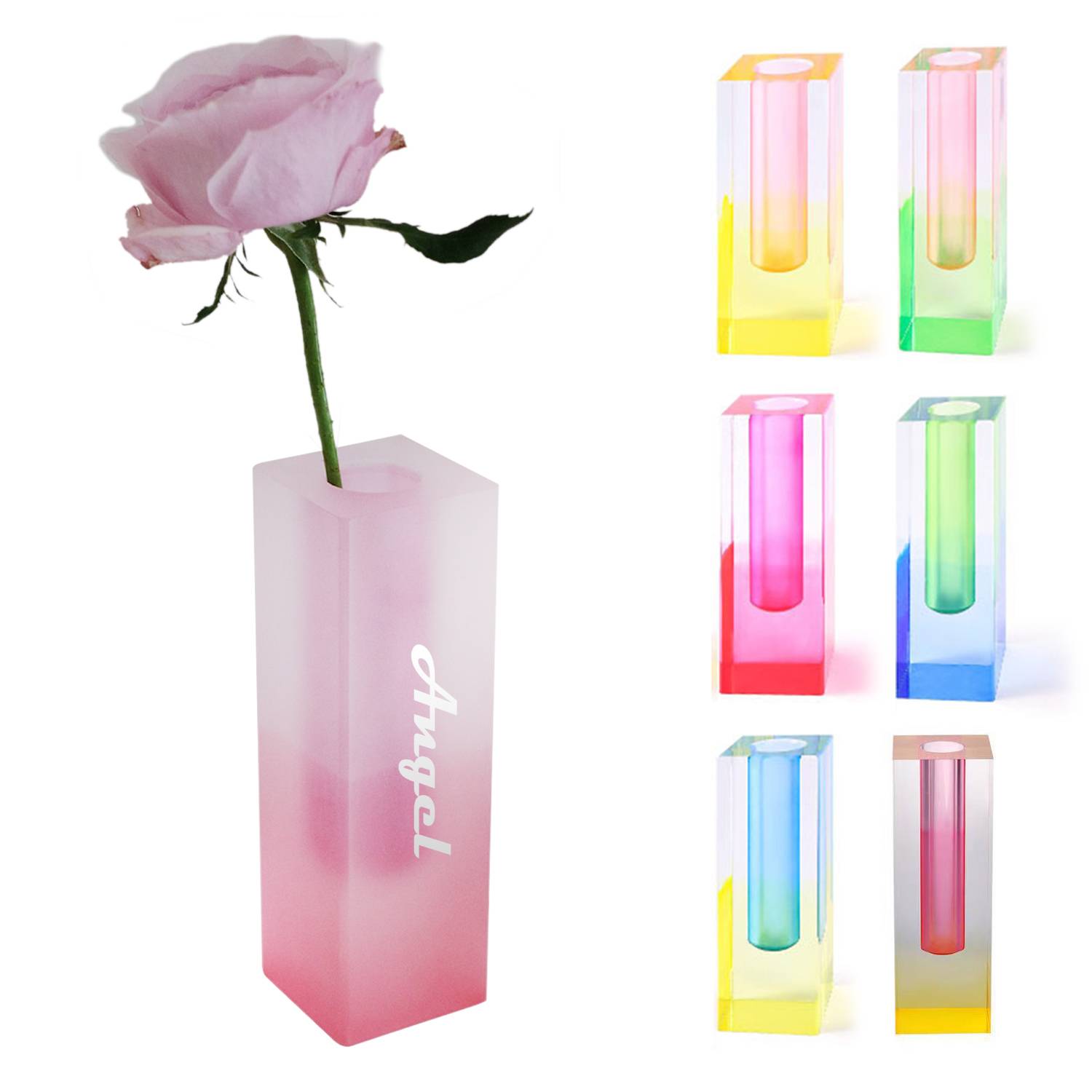 Home Office Decor Neon Modern Glass Vase 2