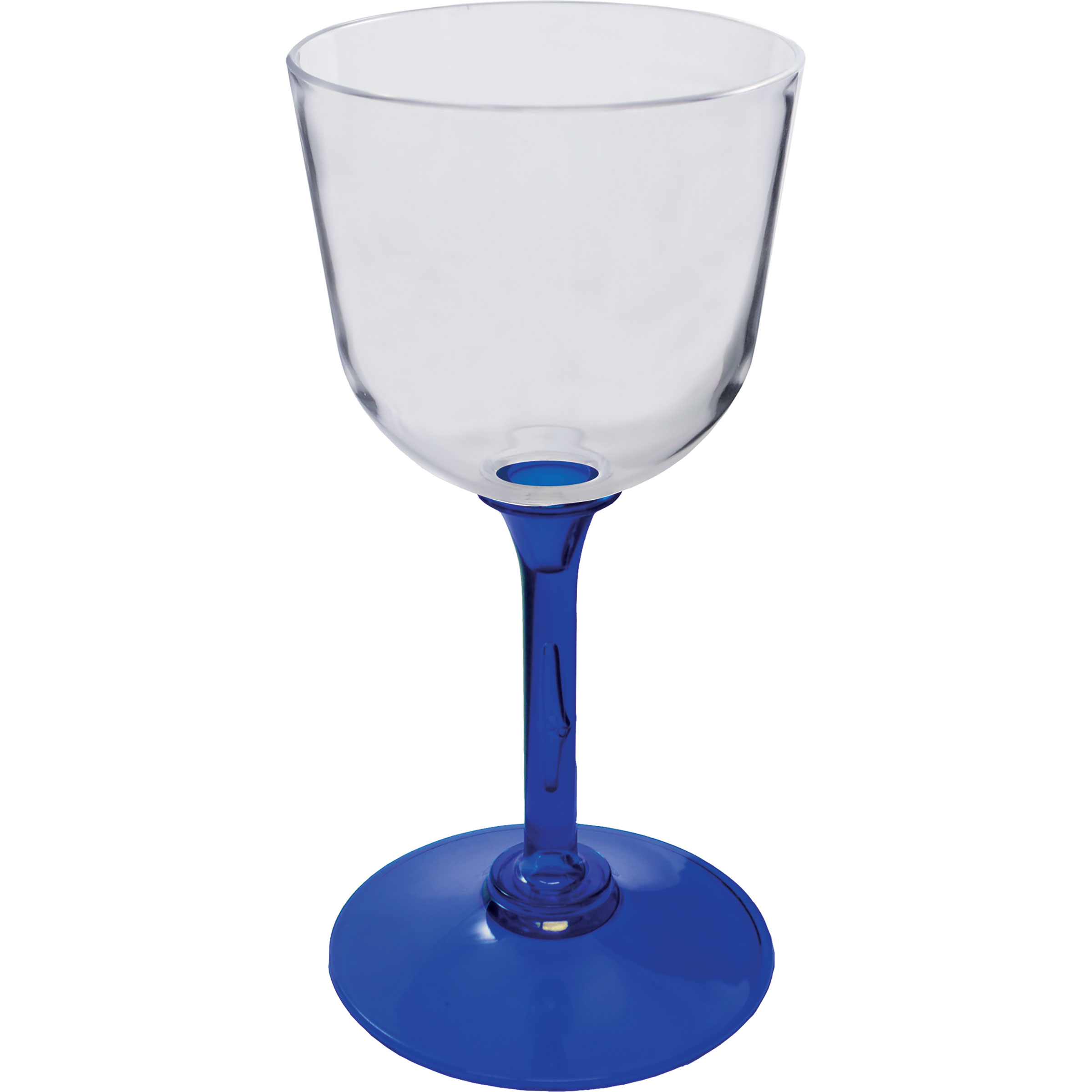 7oz Standard Stem Plastic Wine Glass with Your Choice of Stem Color