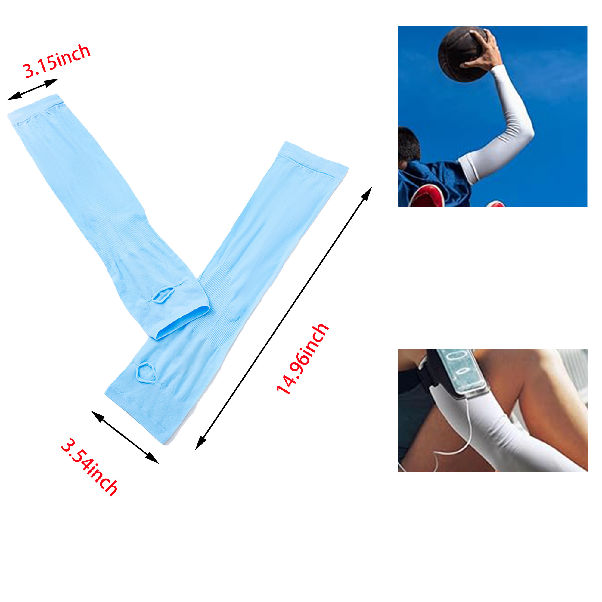 Thumbhole Arm Sleeves MOQ 30 2
