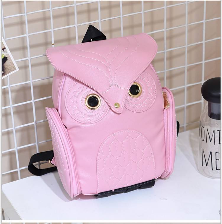 PU Leather Owl Cartoon Backpack 6