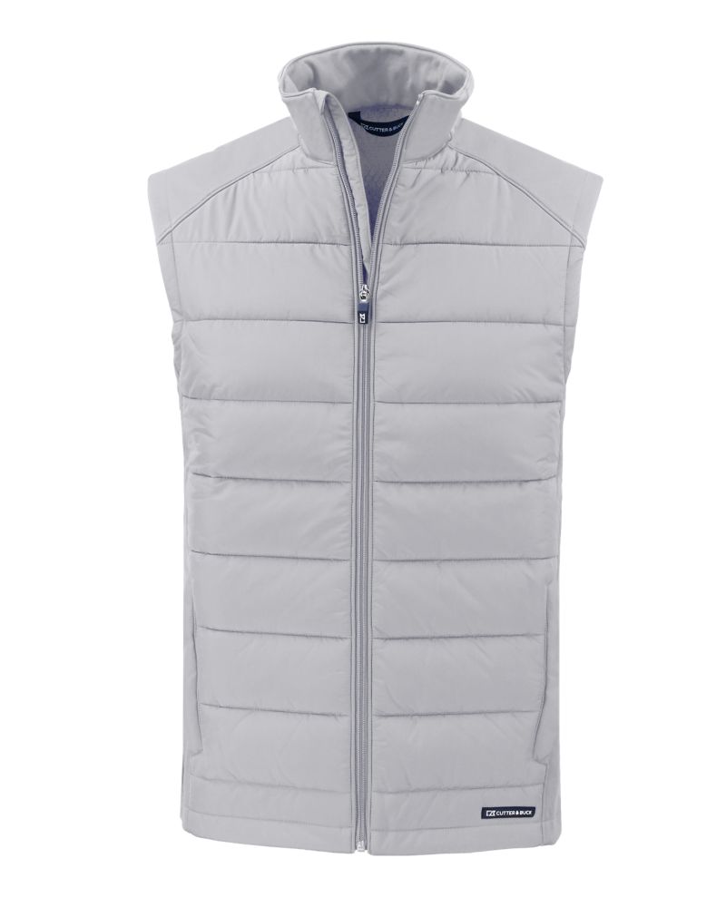 Cutter & Buck Evoke Recycled Honeycomb Fleece Mens Hybrid Full Zip Vest 21