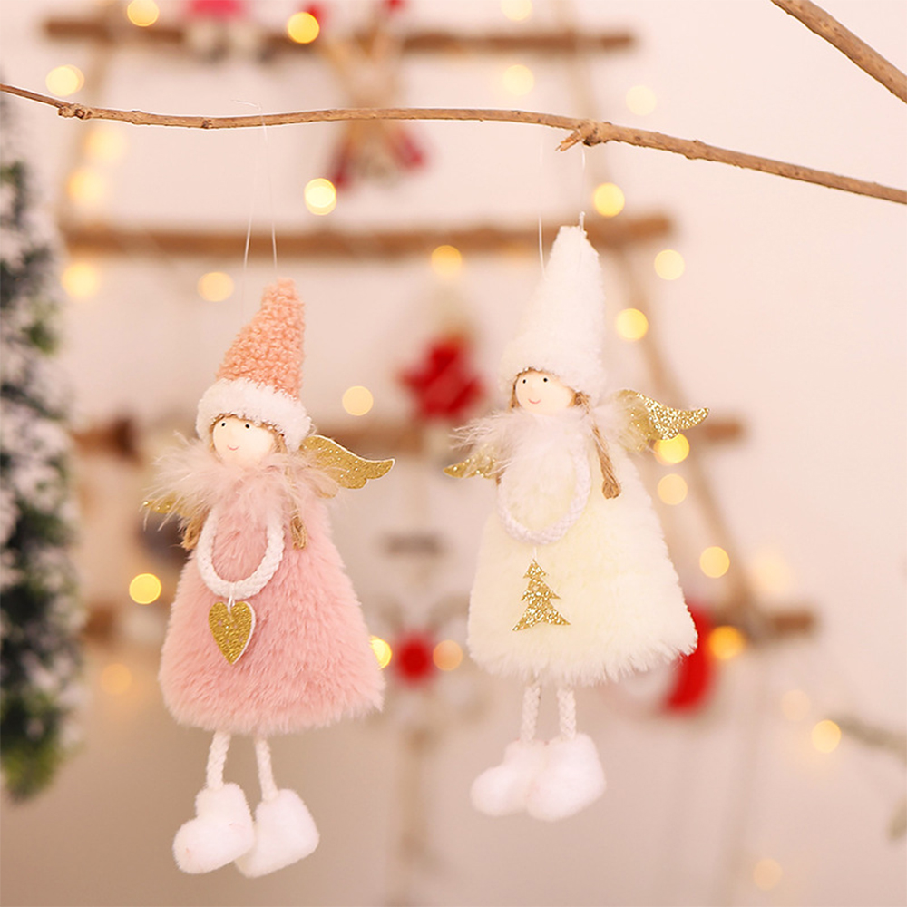 Christmas Fluffy Doll Feather Angel Pendant 6