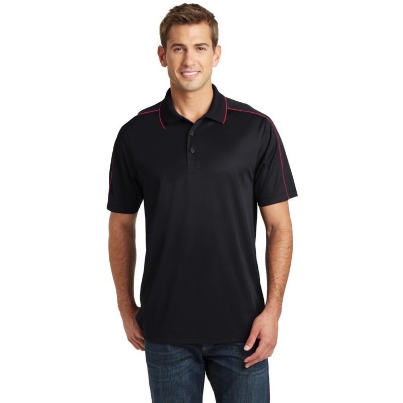 Sport-Tek Micropique Sport-Wick Piped Polo. 3
