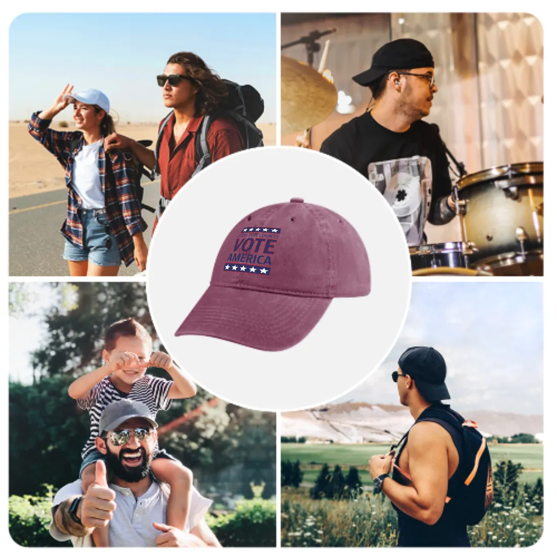Denim Baseball Cap with Adjustable Buckle 11