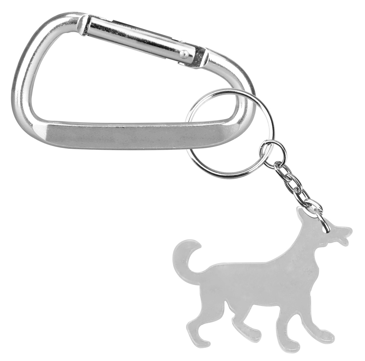 Dog shape bottle opener with key chain & Carabiner 4