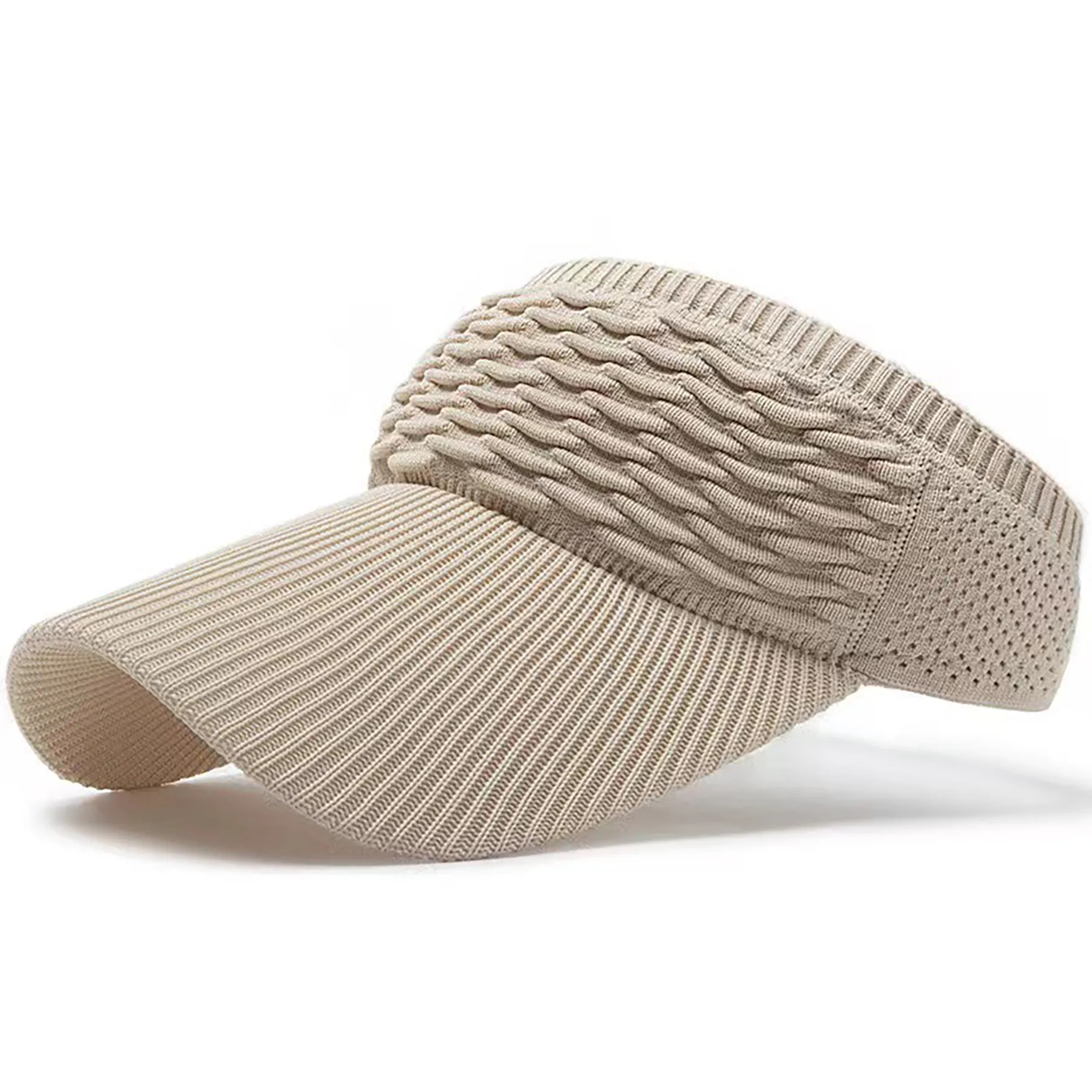 Women Knitted Elastic Visor Hat 7