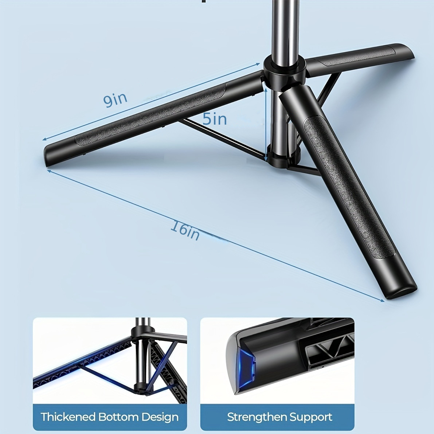 67'' Extendable Cell Phone Selfie Stick Tripod 7
