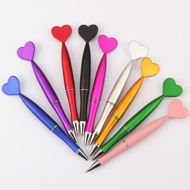 Single Ring Ballpoint Pen Butterfly Star Flower Heart Shape 5