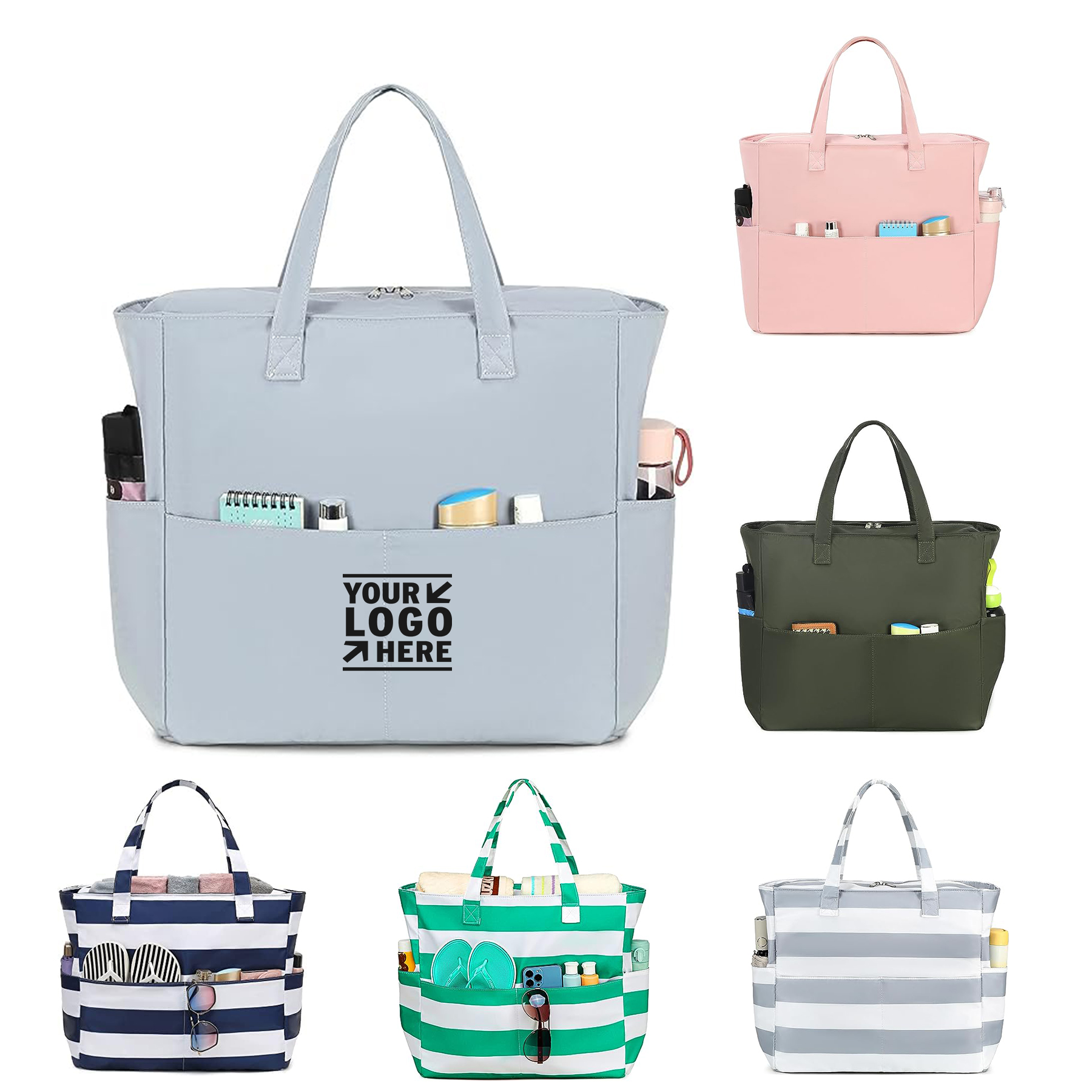 Women Ladies Waterproof Large Gym Beach Pool Tote Carry On Bag
 2