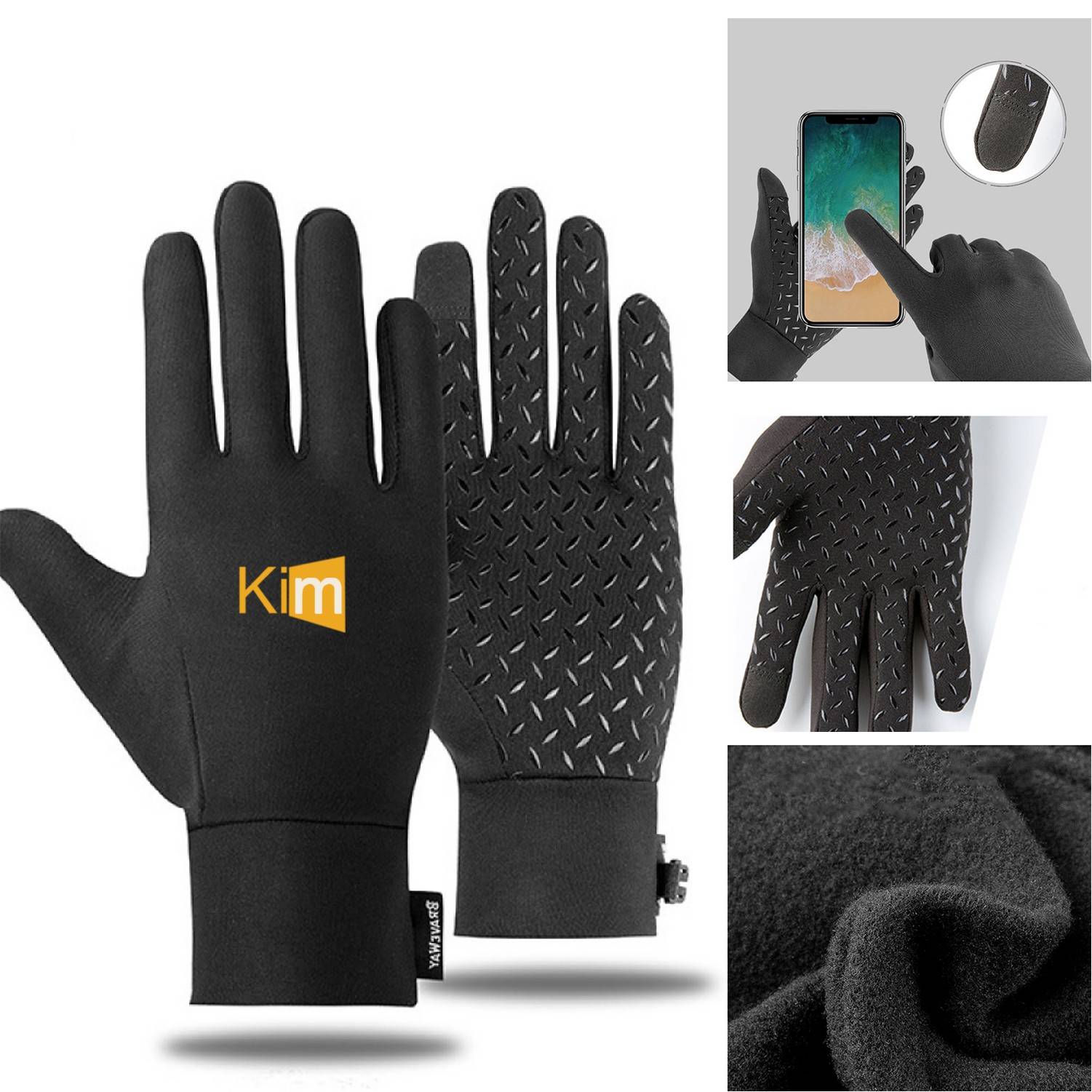 Warm Touch Screen Non-slip Silicone Gloves 1