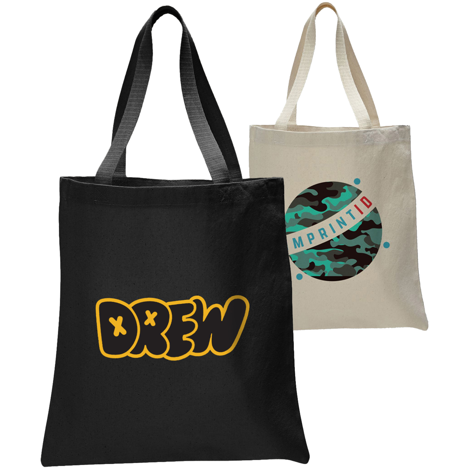 Heavyweight Cotton Canvas Tote Bag W/ Zipper 12 Oz Heavy Duty Bags (15"X16"), custom tote bag with logo imprint 2