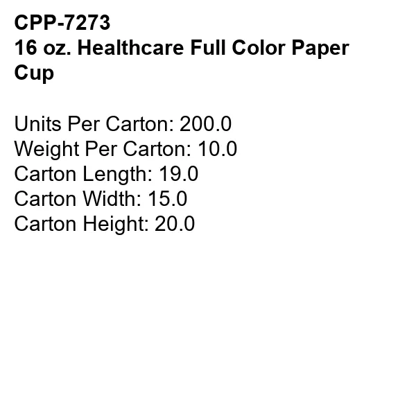 16 oz. Healthcare Full Color Paper Cup 4