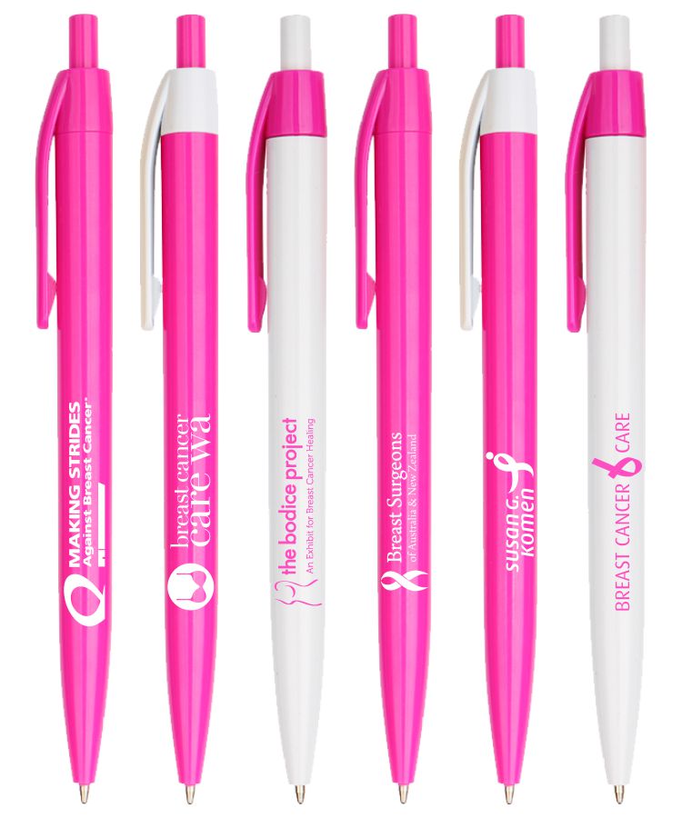 Breast Cancer Awareness Pink Click Pens 1